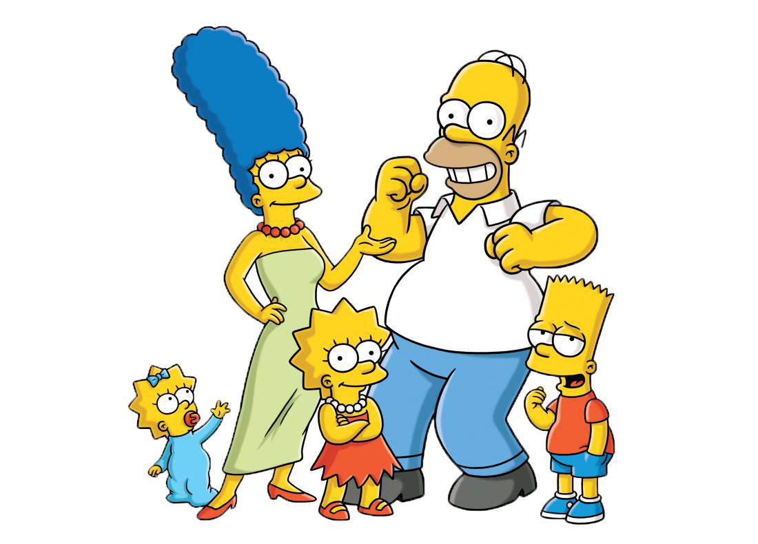 A picture of the Simpsons family